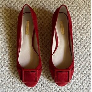 Louise Et Cie red suede flats